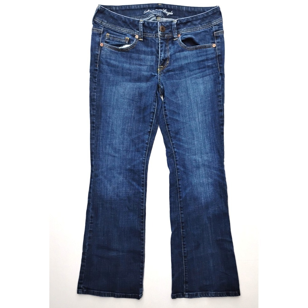 American Eagle Original Boot Jeans Women's Size 8 Short Bootcut Dark Wash